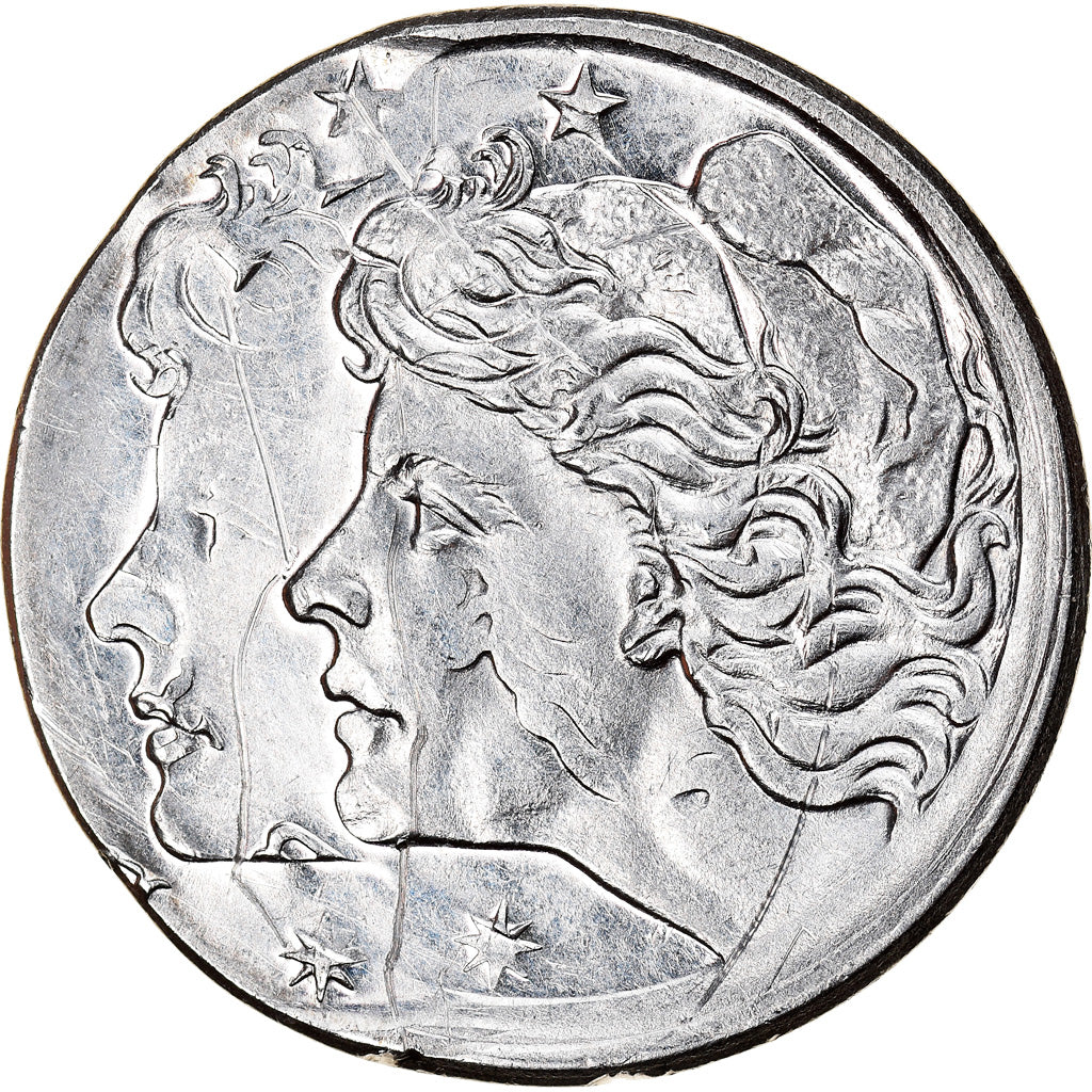 Coin, Brazil, 10 Centavos, 1974, Double struck, AU(50-53), Stainless Steel