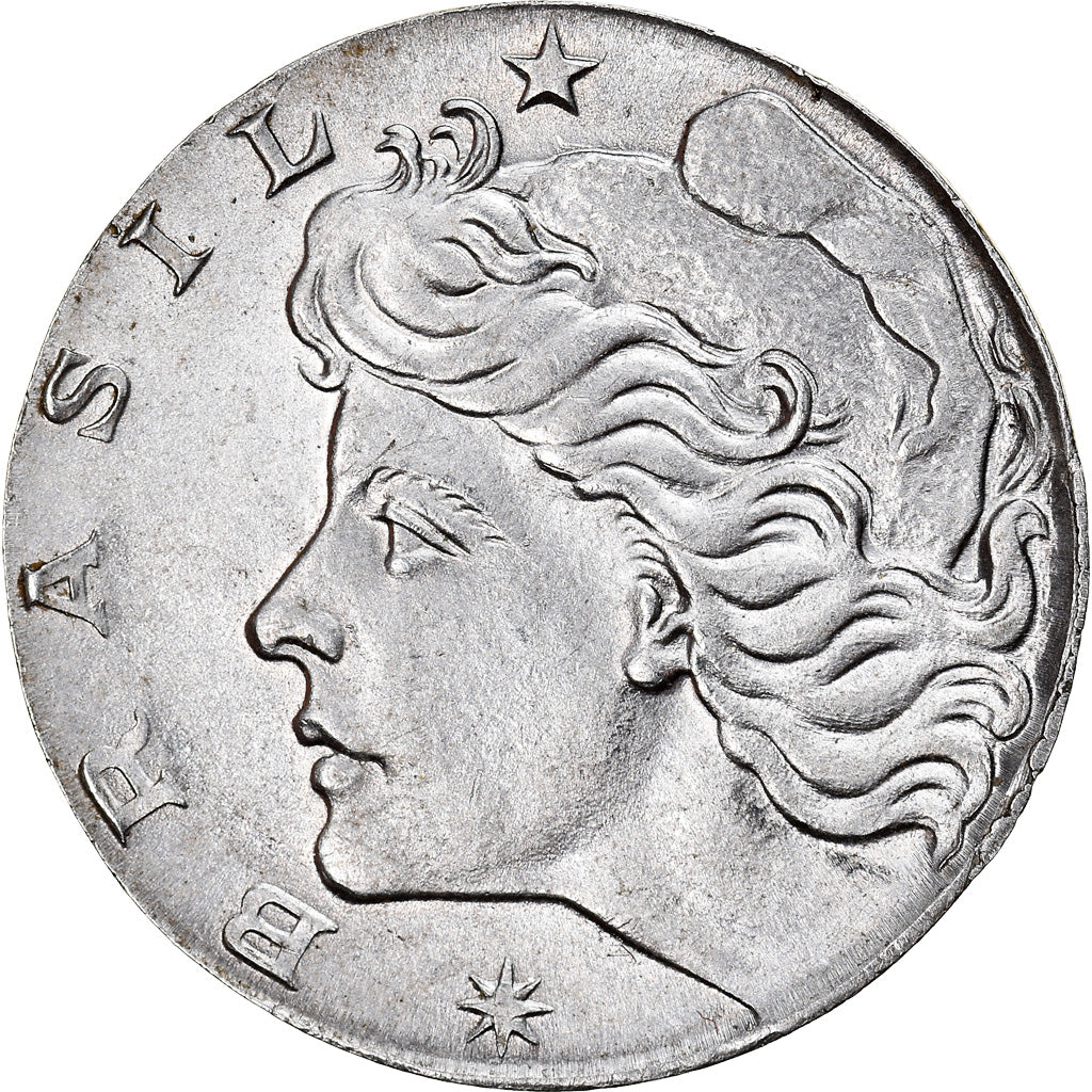 Monnaie, Brésil, 10 Centavos, 1974, planchet error, TTB+, Stainless Steel