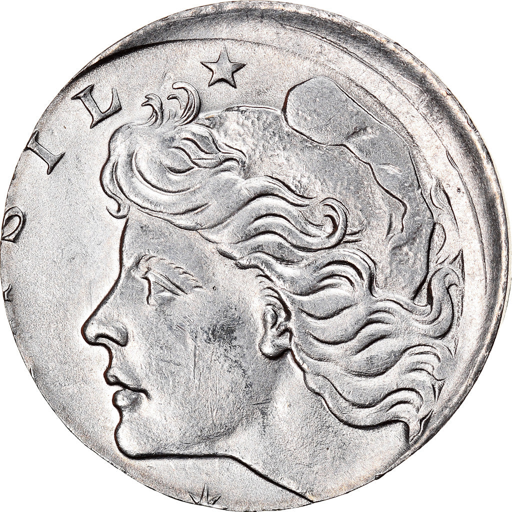 Moneda, Brasil, 10 Centavos, 1974, planchet error, EBC, Acero inoxidable