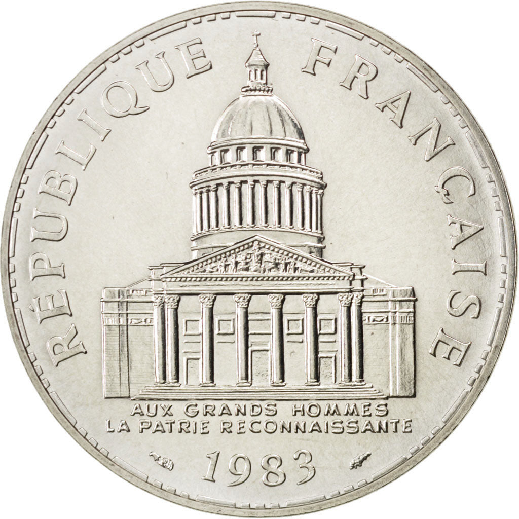 Coin, France, Panthéon, 100 Francs, 1983, Paris, MS(64), Silver, KM:951.1