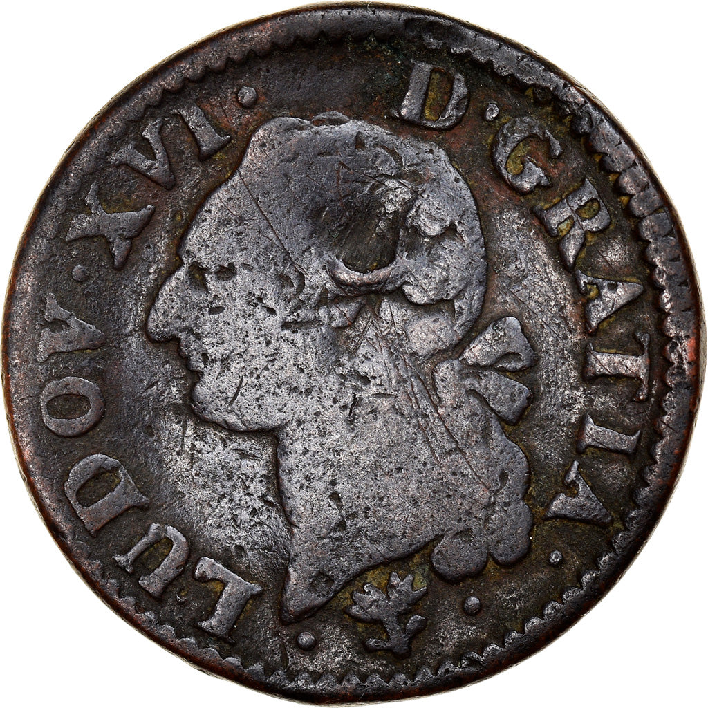 Munten, Frankrijk, Louis XVI, Sol ou sou, Sol, 1784, Bayonne, ZG+, Koper