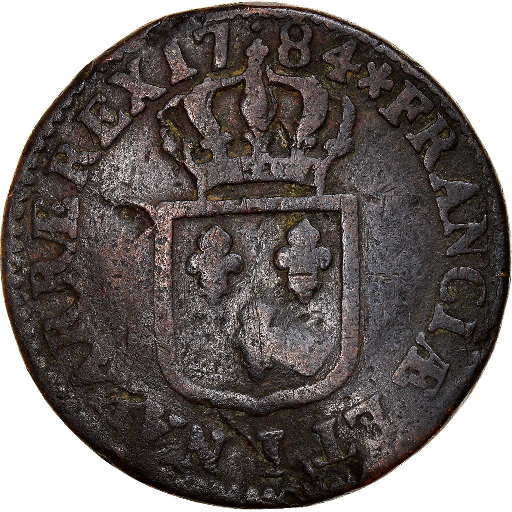 Munten, Frankrijk, Louis XVI, Sol ou sou, Sol, 1784, Bayonne, ZG+, Koper