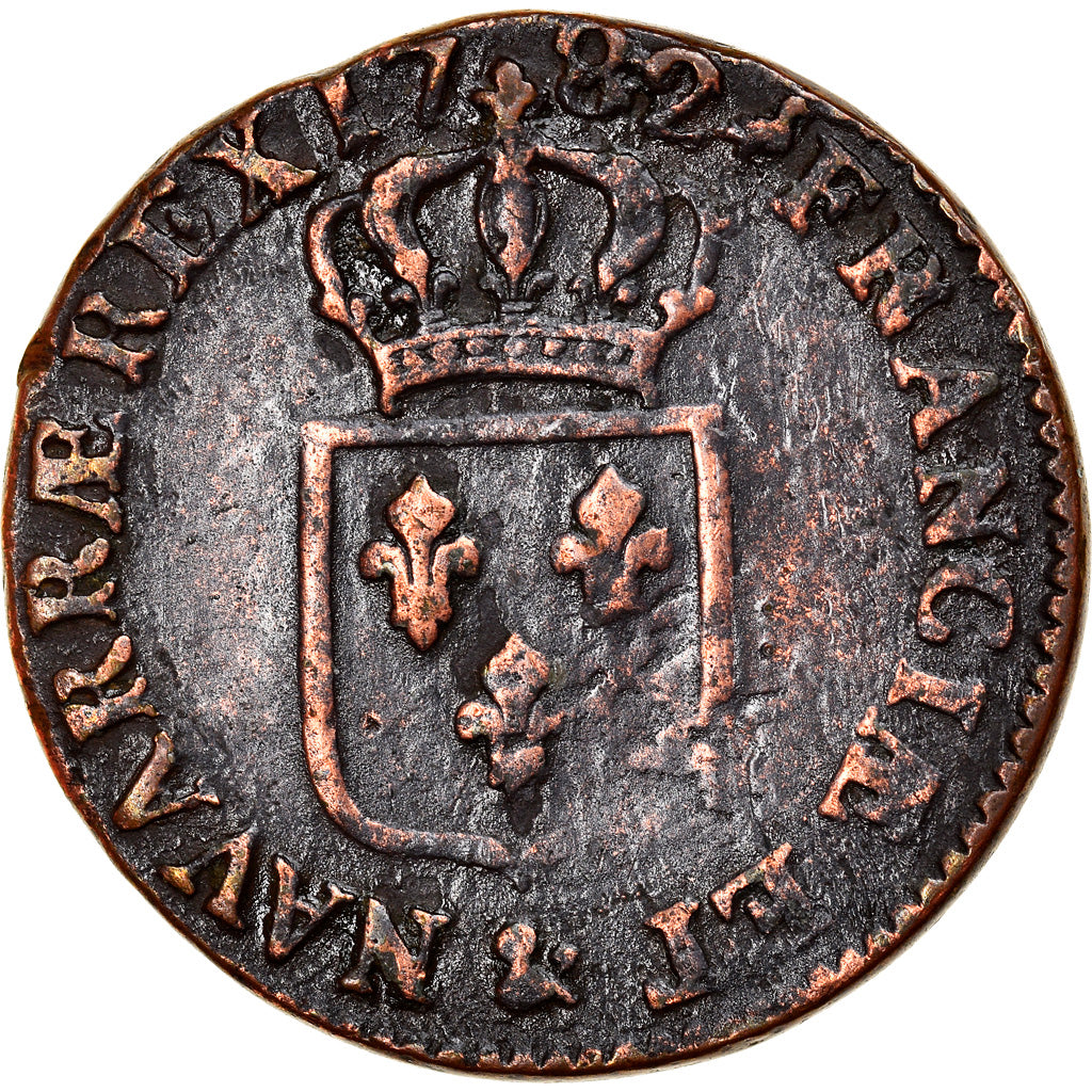 Coin, France, Louis XVI, Sol ou sou, Sol, 1782, Aix, VF(30-35), Copper