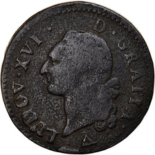 Monnaie, France, Louis XVI, Sol ou sou, Sol, 1789, Orléans, B+, Cuivre