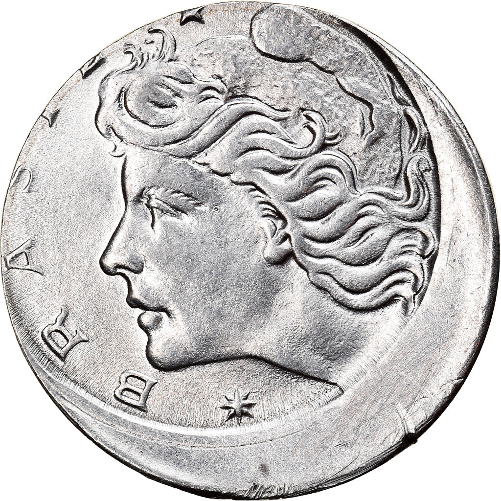 Moeda, Brasil, 2 Centavos, 1969, error off center strike, AU(50-53), Aço