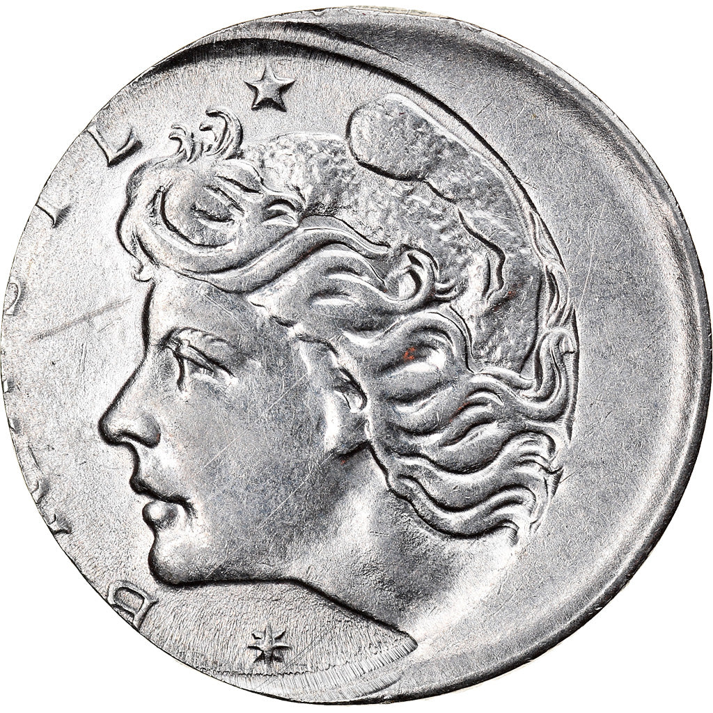 Monnaie, Brésil, 2 Centavos, 1969, error off center strike, TTB+, Stainless