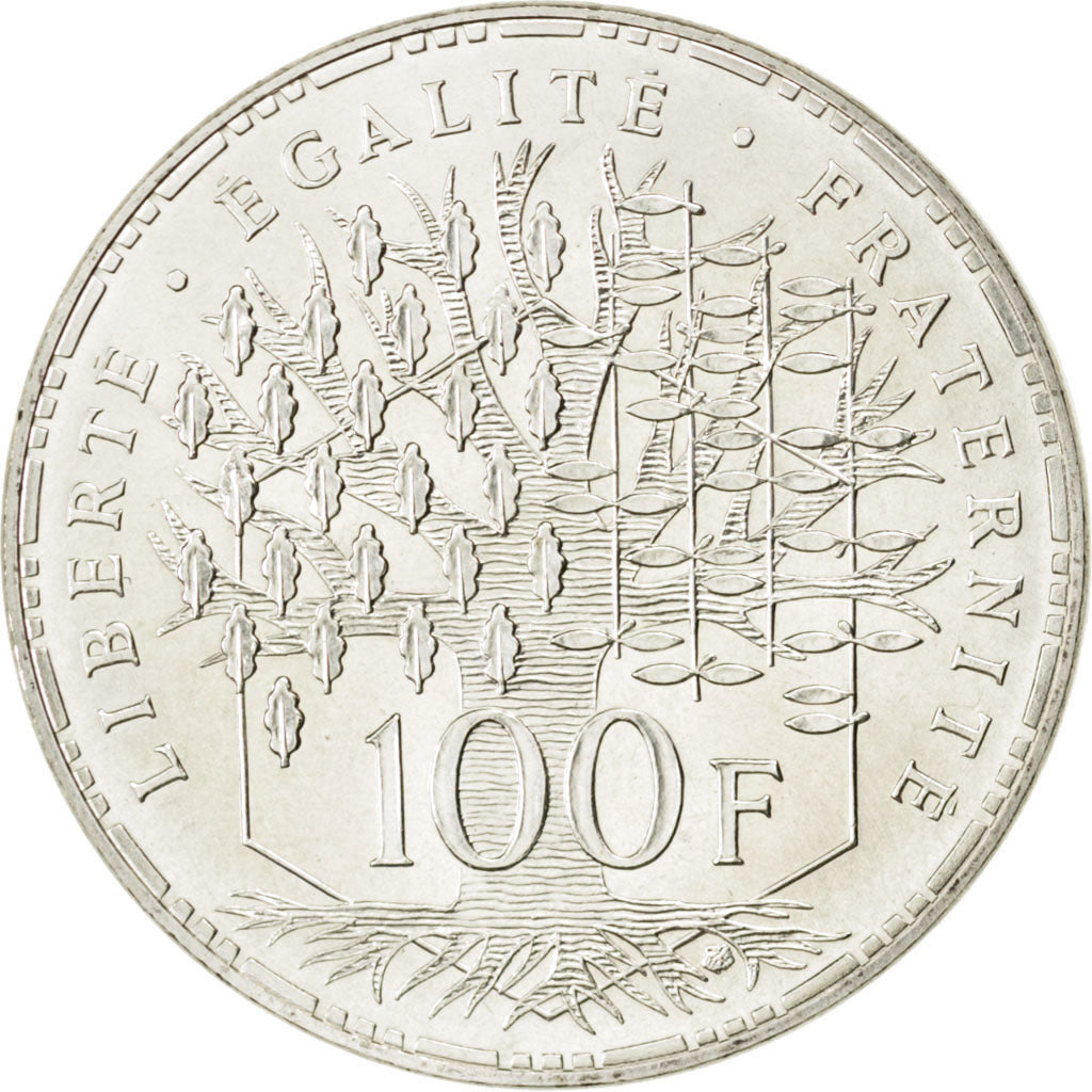 Coin, France, Panthéon, 100 Francs, 1984, Paris, MS(64), Silver, KM:951.1