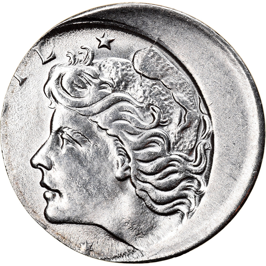Moneta, Brasile, 2 Centavos, 1969, error off center strike, SPL-, Acciaio