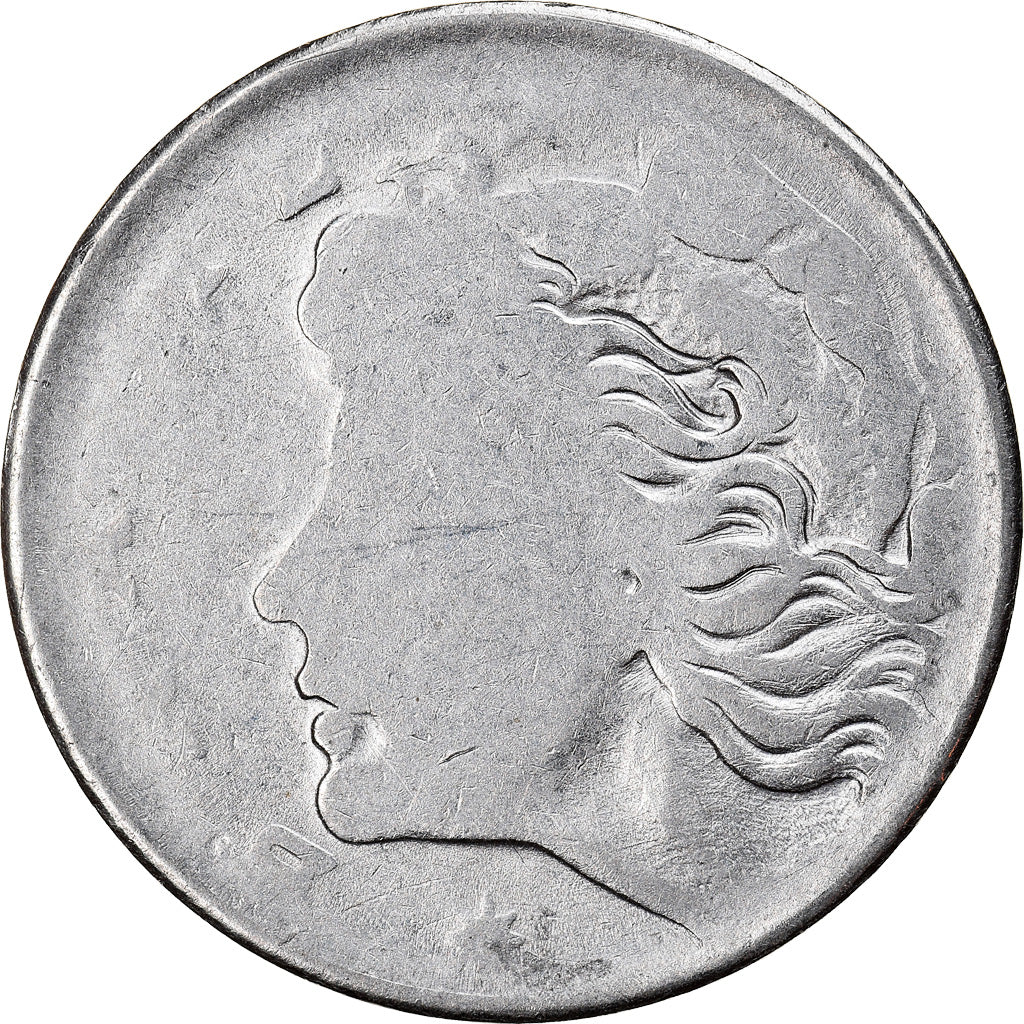 Munten, Brazilië, 5 Centavos, 1969, die adjustment strike error, PR, Stainless