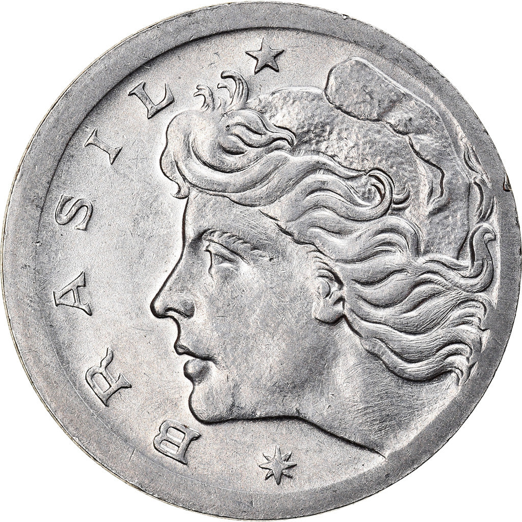 Monnaie, Brésil, 5 Centavos, 1969, error broadstruck, TTB+, Stainless Steel