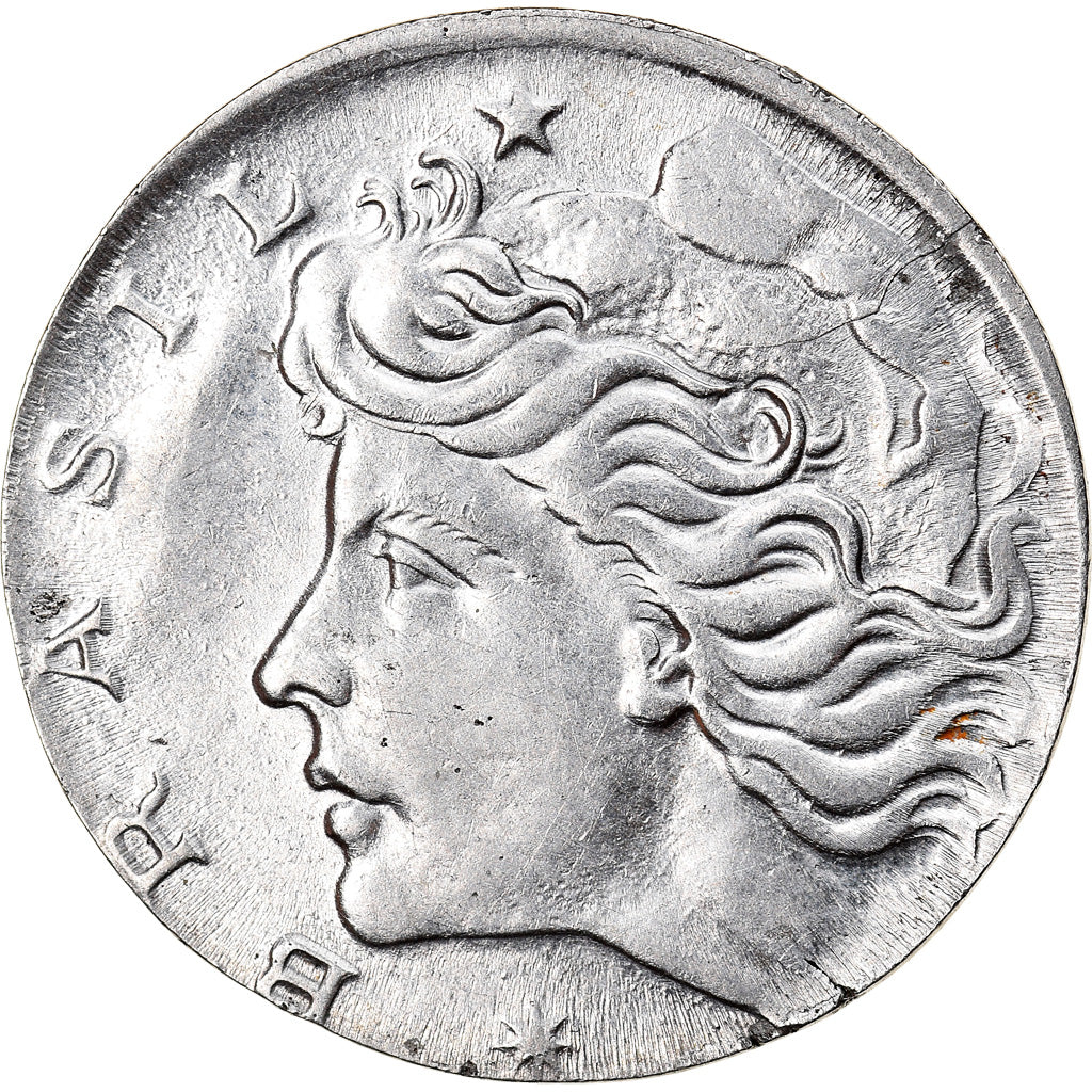 Monnaie, Brésil, 5 Centavos, 1969, planchet error, TTB+, Stainless Steel