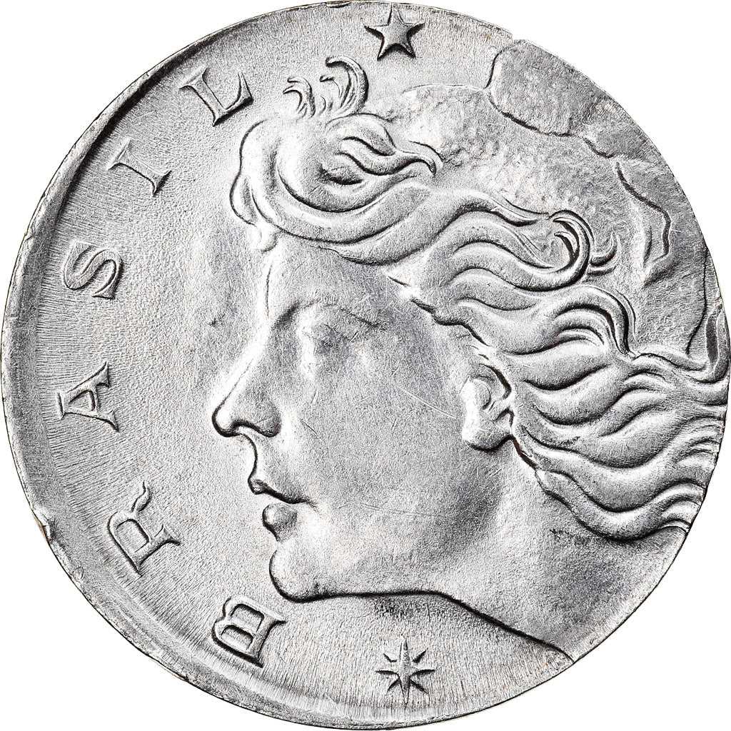 Monnaie, Brésil, 5 Centavos, 1969, planchet error, TTB+, Stainless Steel