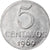 Coin, Brazil, 5 Centavos, 1969, planchet error, AU(50-53), Stainless Steel