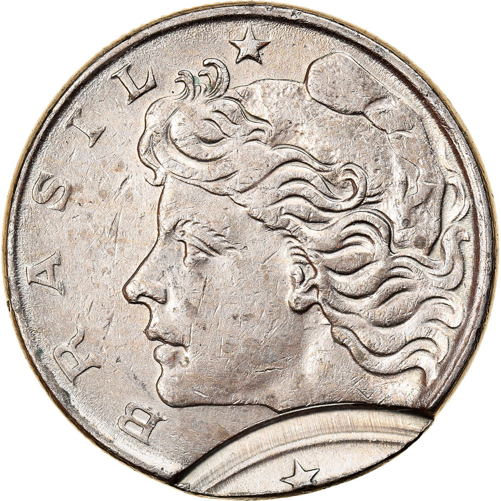 Moneta, Brasile, 10 Centavos, 1967, Double struck, BB, Rame-nichel, KM:578.1