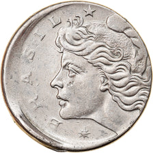 Moeda, Brasil, 10 Centavos, 1967, error off center strike, EF(40-45)