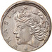 Moneda, Brasil, 10 Centavos, 1967, error off center strike, MBC, Cobre -