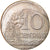 Moneda, Brasil, 10 Centavos, 1967, error off center strike, MBC, Cobre -