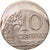 Moneda, Brasil, 10 Centavos, 1967, error off center strike, MBC, Cobre -