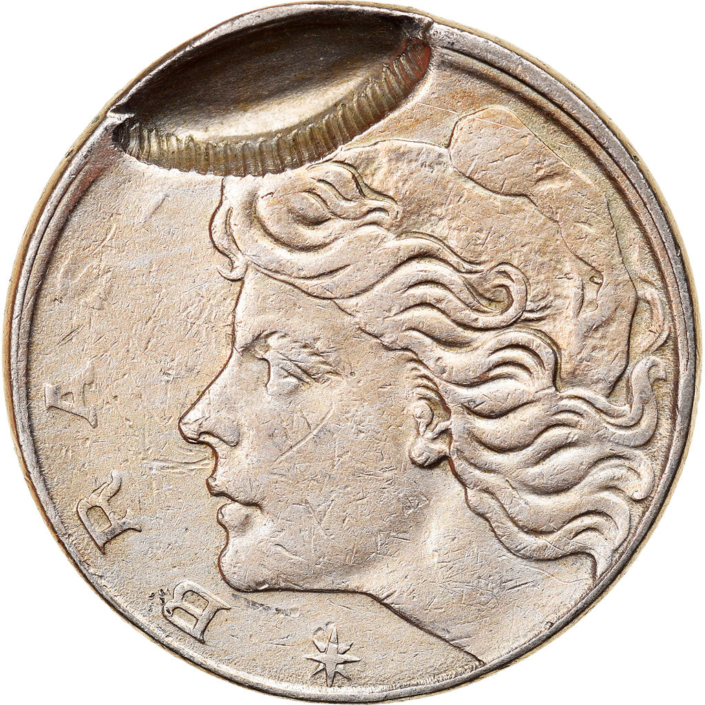 Moneda, Brasil, 10 Centavos, 1967, error partial brockage, MBC, Cobre - níquel