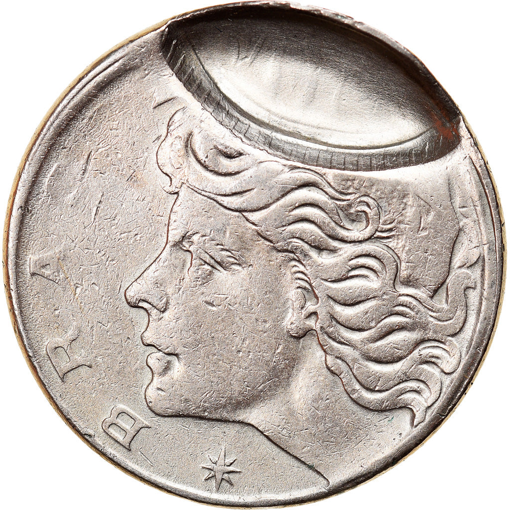 Monnaie, Brésil, 10 Centavos, 1967, error partial brockage, TTB, Copper-nickel