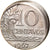 Moneda, Brasil, 10 Centavos, 1967, cupped off center strike error, MBC, Cobre -