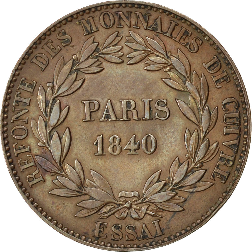 FRANCE, Decime, 1840, KM #E10, EF(40-45), Bronze, Gadoury #212, 10.12