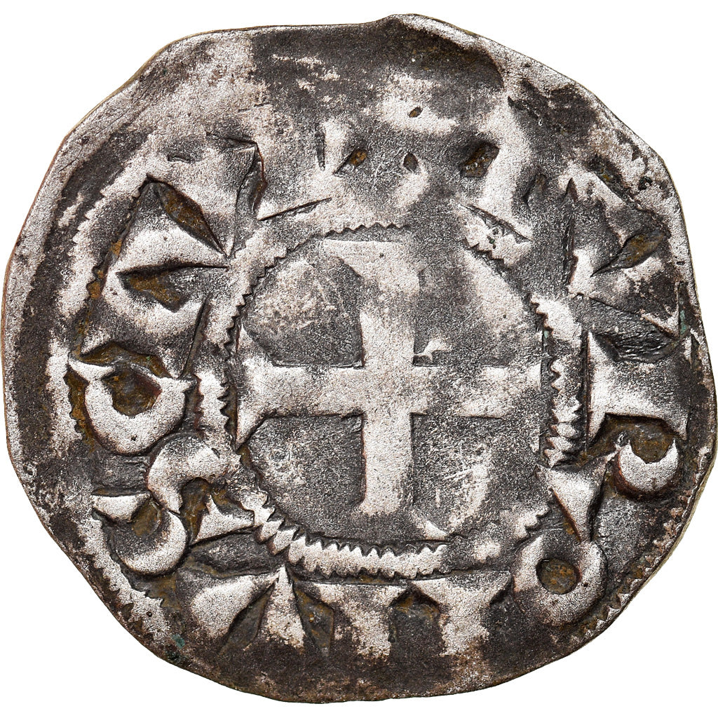 Moeda, França, Touraine, Denier, 1150-1200, Saint-Martin de Tours, EF(40-45)