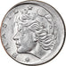Monnaie, Brésil, 10 Centavos, 1975, error off center strike, TTB, Stainless