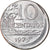 Coin, Brazil, 10 Centavos, 1975, error off center strike, AU(55-58), Stainless