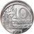 Coin, Brazil, 10 Centavos, 1975, error off center strike, AU(55-58), Stainless