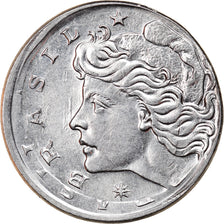 Monnaie, Brésil, 10 Centavos, 1975, Double struck, TTB+, Stainless Steel