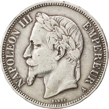 FRANCE, Napoléon III, 5 Francs, 1863, Paris, KM #799.1, VF(30-35), Silver, G...