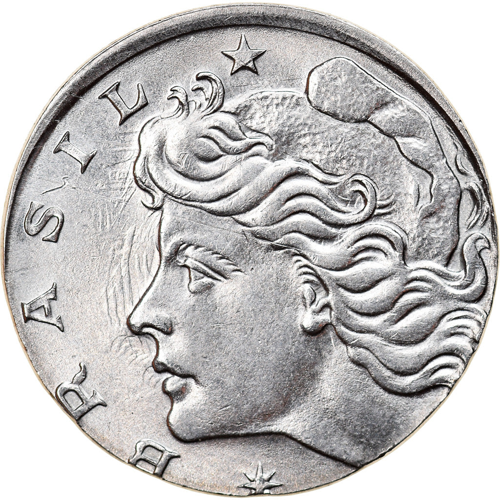 Moneta, Brasile, 10 Centavos, 1975, planchet error, SPL-, Acciaio inossidabile