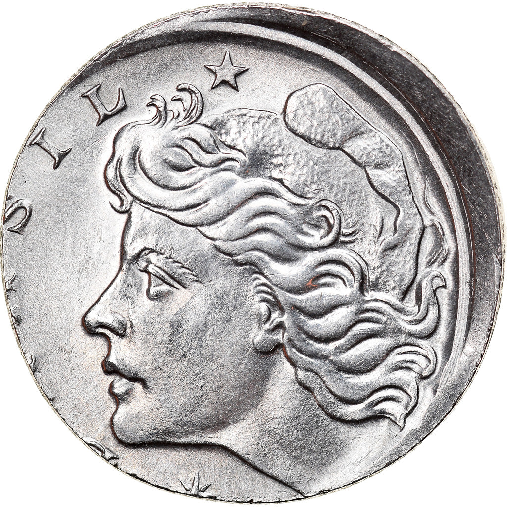 Moneta, Brasile, 10 Centavos, 1975, planchet error, SPL-, Acciaio inossidabile