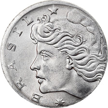 Moneda, Brasil, 20 Centavos, 1975, planchet error, MBC+, Acero inoxidable