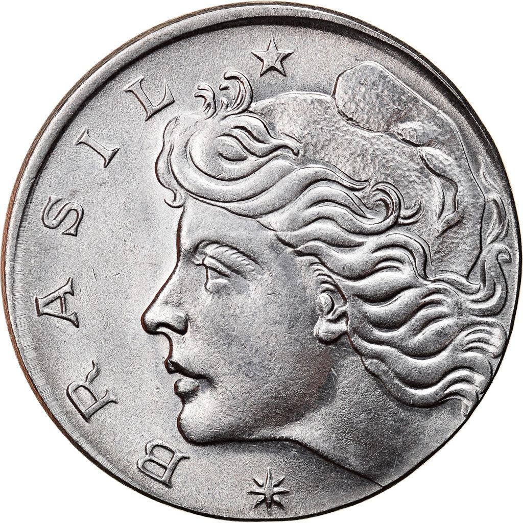 Moneta, Brasile, 50 Centavos, 1975, planchet error, SPL-, Acciaio inossidabile