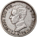 Moneta, Spagna, Alfonso XIII, 50 Centimos, 1904, BB, Argento, KM:723