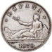 Moneda, España, Provisional Government, 2 Pesetas, 1870, Madrid, MBC, Plata