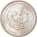 Moeda, Dinamarca, Frederik IX, 5 Kroner, 1960, Copenhagen, MS(63), Prata, KM:852