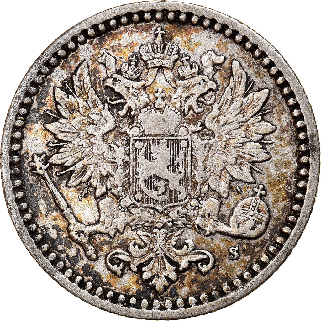 Coin, Finland, Alexander II, 50 Penniä, 1865, EF(40-45), Silver, KM:2.1