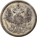 Moneda, Rusia, Nicholas II, 20 Kopeks, 1870, Saint-Petersburg, BC+, Plata