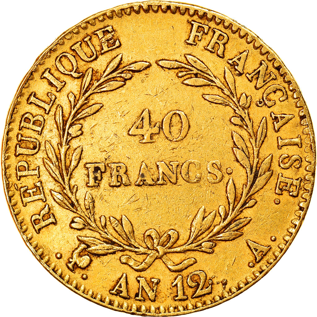Münze, Frankreich, Napoleon I, 40 Francs, An 12, Paris, SS, Gold, Gadoury:1080