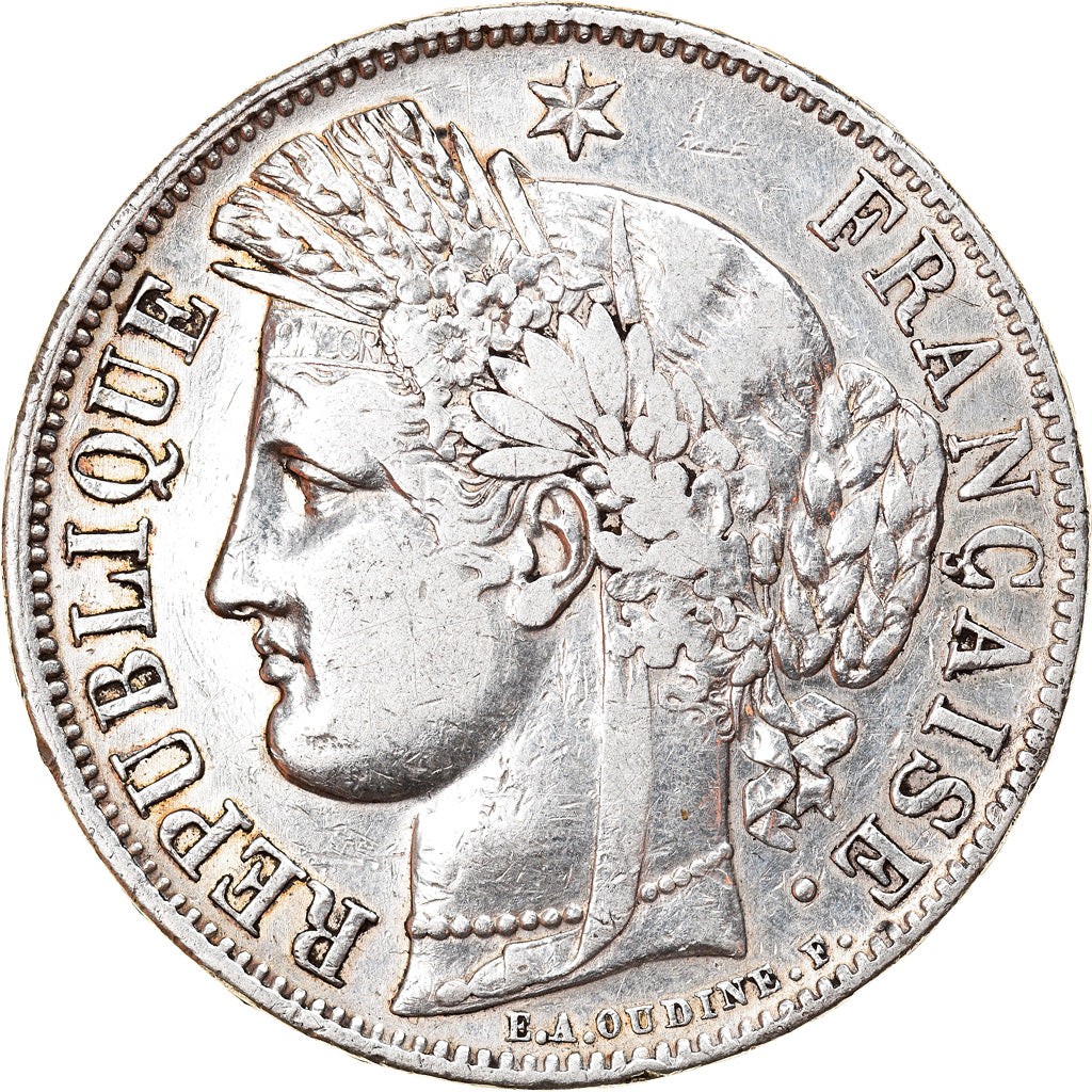 Münze, Frankreich, Cérès, 5 Francs, 1850, Paris, S+, Silber, KM:761.1