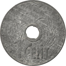 FRENCH INDO-CHINA, Cent, 1941, Hanoï, KM #24.3, AU(50-53), Zinc, Lecompte #109,