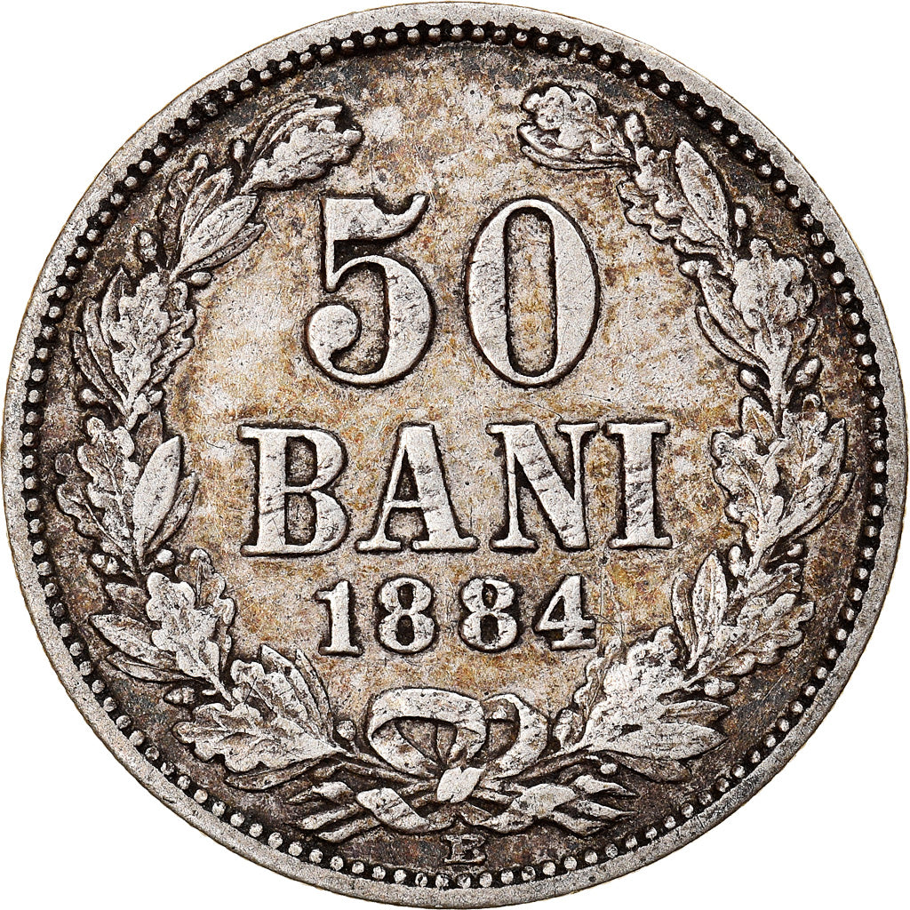 Münze, Rumänien, Carol I, 50 Bani, 1884, SS, Silber, KM:21