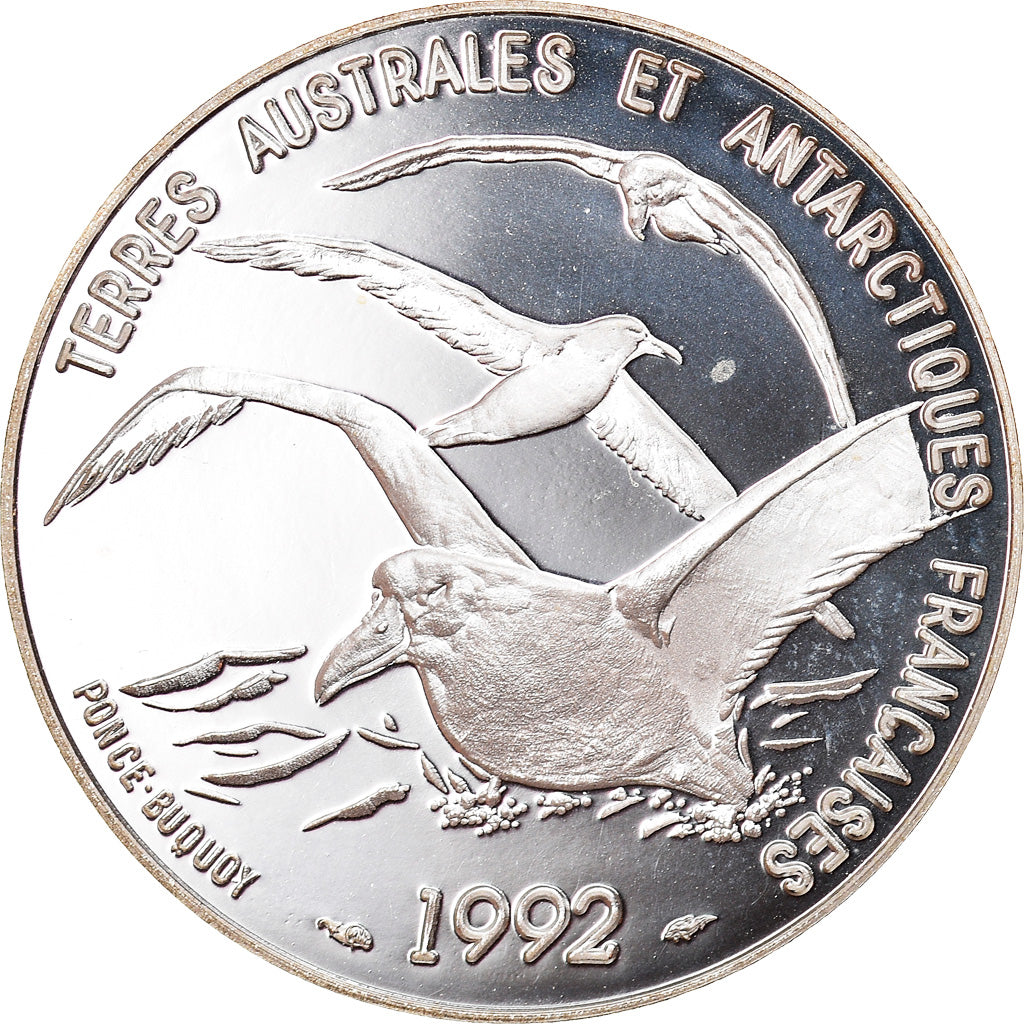 Coin, France, Terres Australes, 5 Francs, 1992, Paris, Proof, MS(65-70), Silver