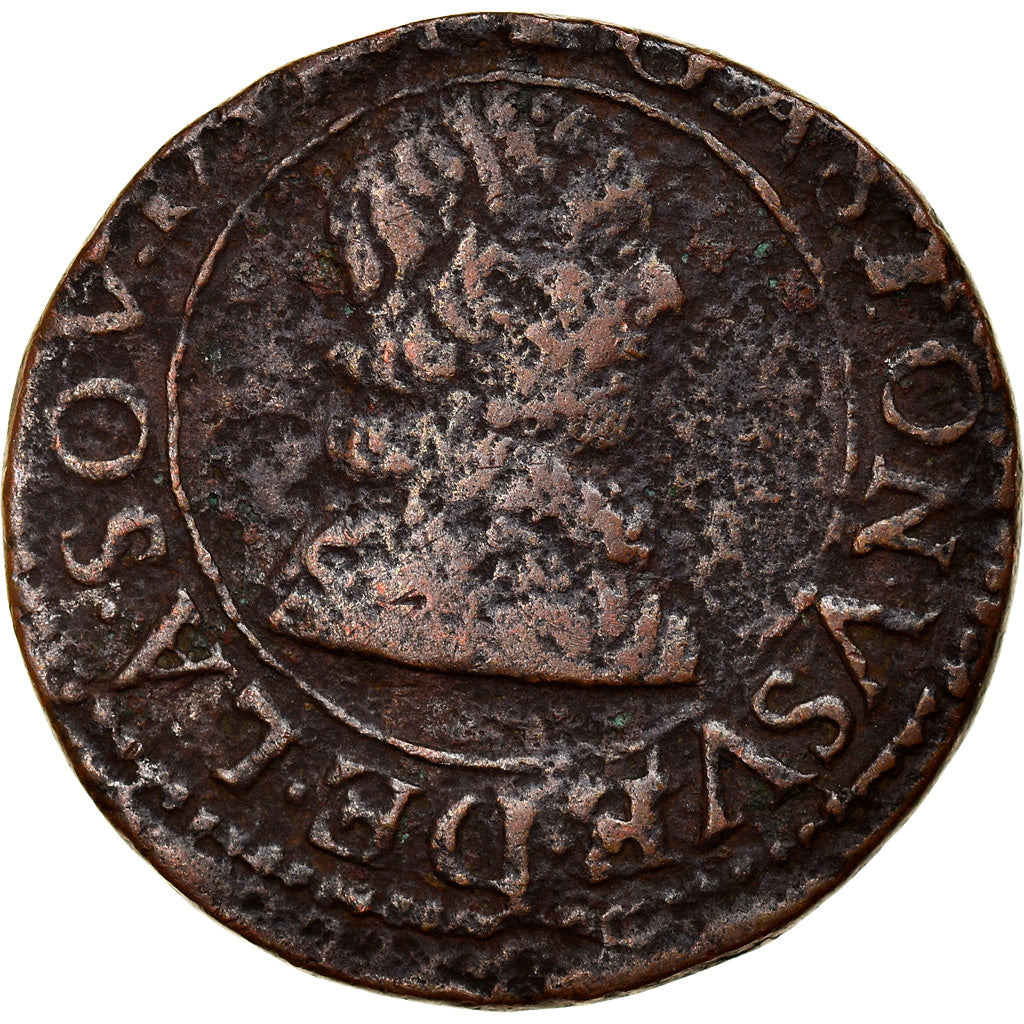 Moneda, Francia, DOMBES, Gaston d'Orléans, Double Tournois, 1634, Trévoux