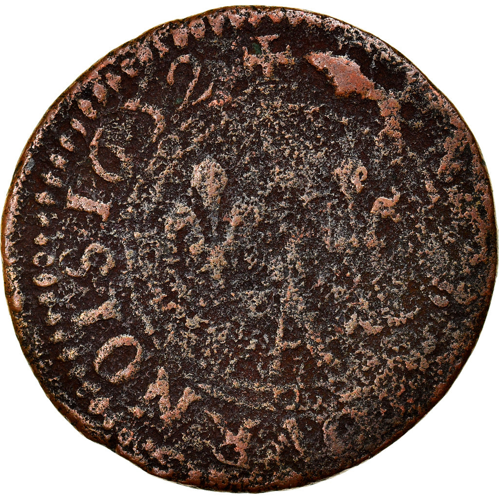 Moneda, ESTADOS FRANCESES, NEVERS & RETHEL, Denier Tournois, 1652, Charleville