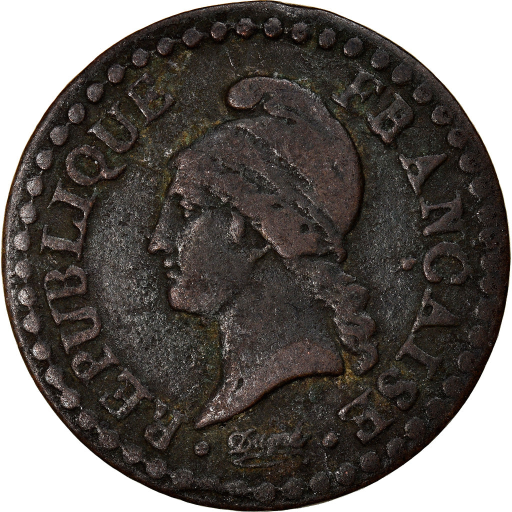 Coin, France, Dupré, Centime, AN 7, Paris, VF(30-35), Bronze, KM:646