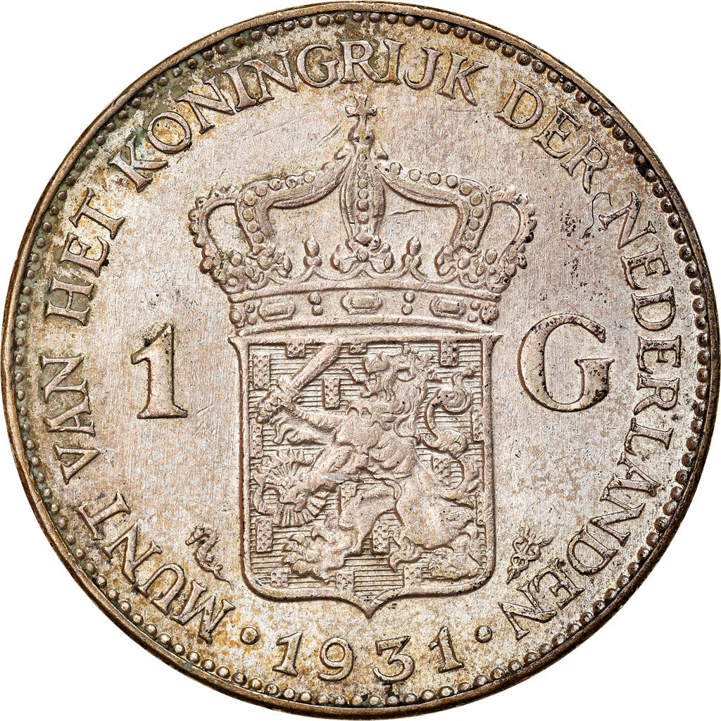 Moneta, Paesi Bassi, Wilhelmina I, Gulden, 1931, SPL-, Argento, KM:161.1